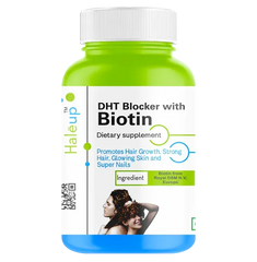 DHT Blocker with Biotin: The Secret to Healthy Hair, Glowing Skin & Strong Nails - Haleup