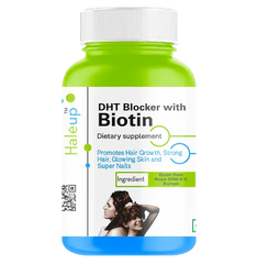 DHT Blocker with Biotin: The Secret to Healthy Hair, Glowing Skin & Strong Nails - Haleup