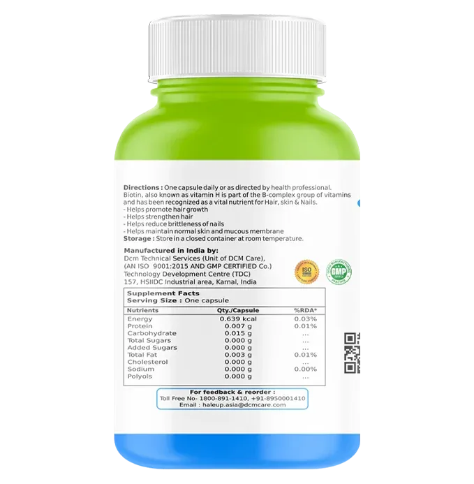 DHT Blocker with Biotin: The Secret to Healthy Hair, Glowing Skin & Strong Nails - Haleup