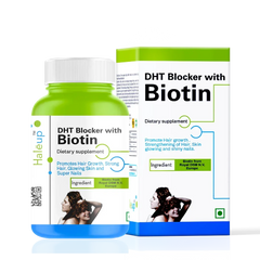 DHT Blocker with Biotin: The Secret to Healthy Hair, Glowing Skin & Strong Nails - Haleup