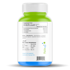 Nicotinamide USA NMN 500mg 3-in-1 Formula | Boost NAD+, Cellular Repair & Skin Health | With Resveratrol, Quercetin & CoQ10 | 30 Capsules - Haleup