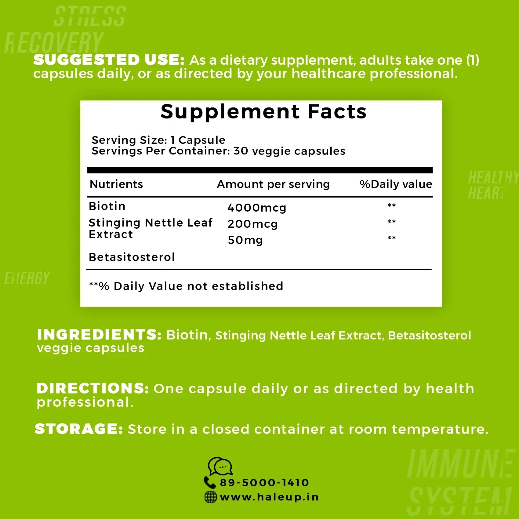 DHT Blocker with Biotin: The Secret to Healthy Hair, Glowing Skin & Strong Nails - Haleup