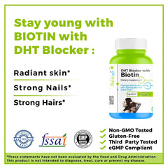 DHT Blocker with Biotin: The Secret to Healthy Hair, Glowing Skin & Strong Nails - Haleup