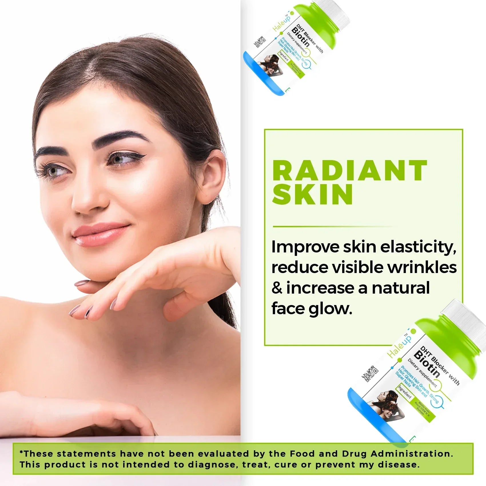 DHT Blocker with Biotin: The Secret to Healthy Hair, Glowing Skin & Strong Nails - Haleup