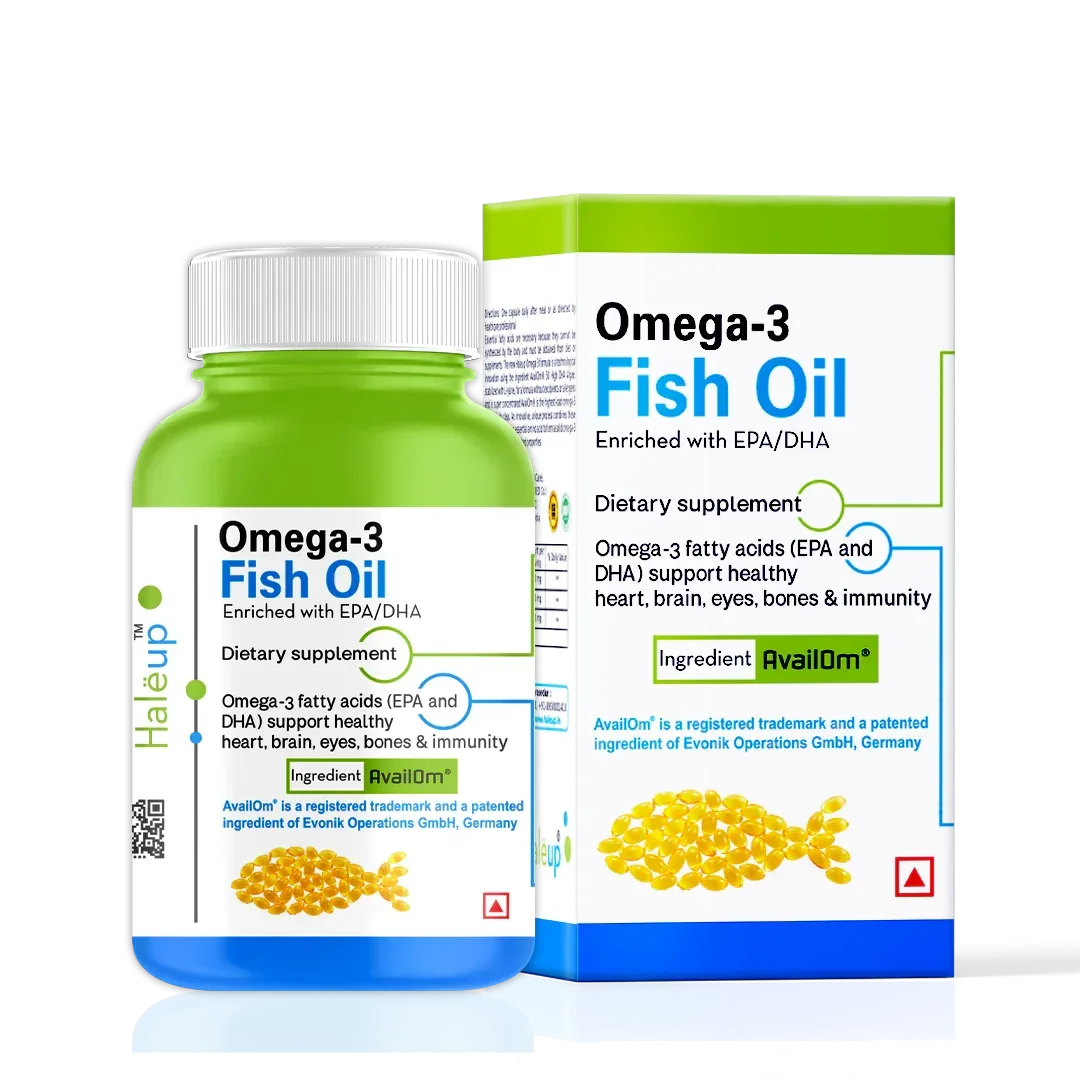 Omega-3 Fish Oil Capsules: Advanced Heart, Brain, and Immunity Support | Made in USA - Haleup