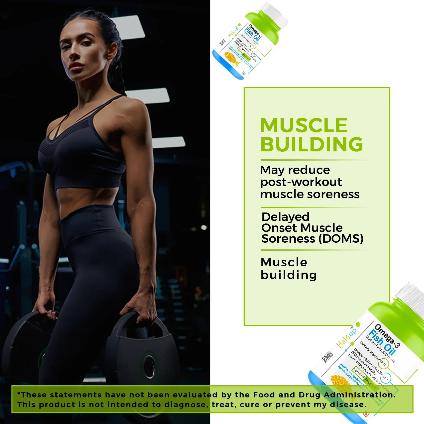 Omega-3 Fish Oil Capsules: Advanced Heart, Brain, and Immunity Support | Made in USA - Haleup