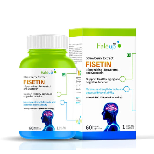 99.7% pure Fisetin Capsules - Senolytic Activator -| For Healthy Ageing | Cognitive Support 60 capsules - Haleup