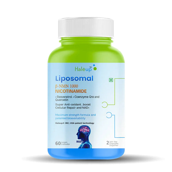 Liposomal NMN Capsules- Healthy Ageing|Cellular Repair|Boost NAD+| Energy Levels - 60 capsules - Haleup