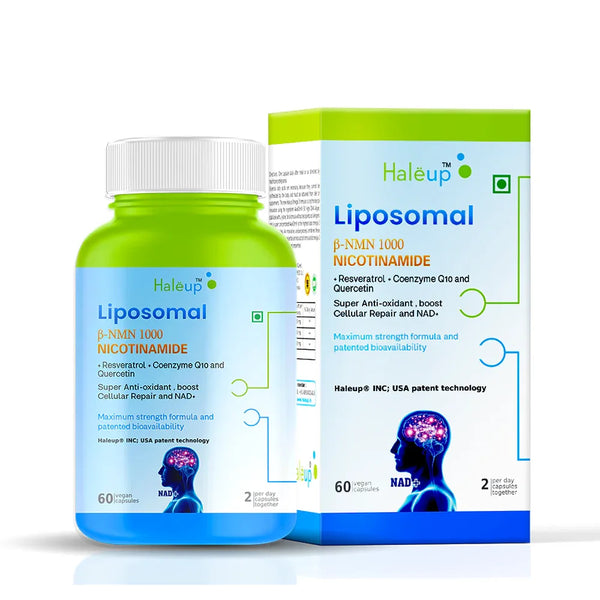 Liposomal NMN Capsules- Healthy Ageing|Cellular Repair|Boost NAD+| Energy Levels - 60 capsules - Haleup