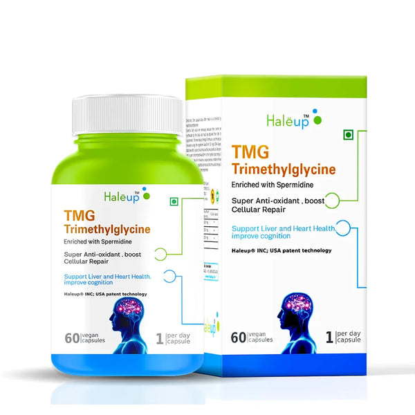 TMG Trimethylglycine Supplement – Encourages Healthy Homocysteine Levels - 60 capsules - Haleup