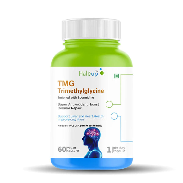 TMG Trimethylglycine Supplement – Encourages Healthy Homocysteine Levels - 60 capsules - Haleup