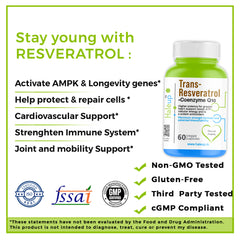 Trans-Resveratrol + Co Q10 Capsules – 60 Veggie Capsules