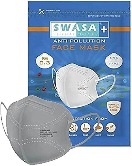 SWASA Plus N95 Face Mask – 5 Layer Protection, Reusable & Comfortable Respirator for Everyday Use - Haleup