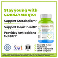 Coenzyme Q-10 300 mg with Trans-Res & Flaxseed Oil – EPA/DHA Veggie Capsules - 60 Count - Haleup