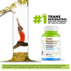 Trans-Resveratrol + Co Q10 Capsules – 60 Veggie Capsules