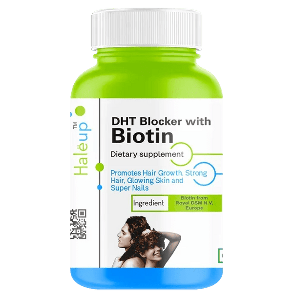 DHT Blocker with Biotin: The Secret to Healthy Hair, Glowing Skin & Strong Nails - Haleup