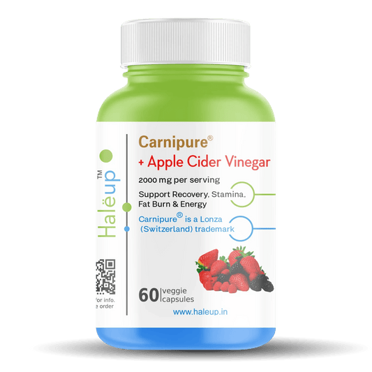 Carnipure + Apple Cider Vinegar Capsules – 2000mg for Energy, Stamina & Fat Loss Support - Haleup