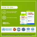 R-Alpha Lipoic Acid with Trans-Resveratrol & Lycopene - 60 Capsules for Daily Wellness - Haleup