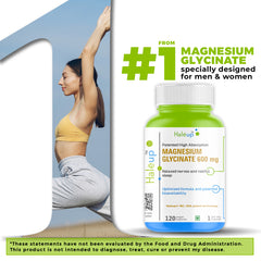 High Absorption Magnesium Glycinate 600 mg – Relaxed Nerves & Restful Sleep, 120 Veg Capsules