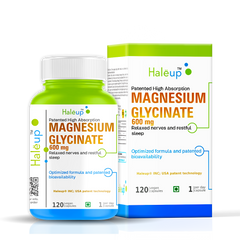 High Absorption Magnesium Glycinate 600 mg – Relaxed Nerves & Restful Sleep, 120 Veg Capsules