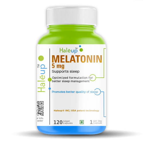 Melatonin Capsules 5 mg – Natural Sleep Support & Relaxation | 120 Veggie Capsules