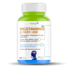 Nicotinamide USA NMN 1000 mg 3-in-1 Formula | Enriched with Resveratrol, Quercetin & CoQ10 | Boost NAD+, Skin Health & Cellular Repair | 30 Capsules