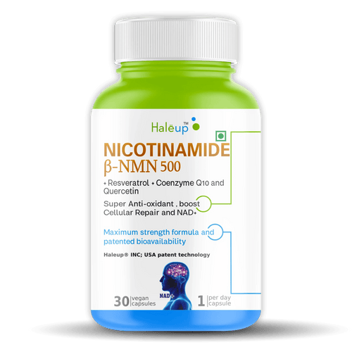 Nicotinamide USA NMN 500mg 3-in-1 Formula | Boost NAD+, Cellular Repair & Skin Health | With Resveratrol, Quercetin & CoQ10 | 30 Capsules