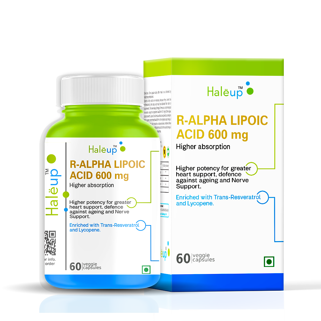 Alpha Lipoic Acid 600 mg Capsules | Enriched with Lycopene & Trans-Resv  - 60 Capsules