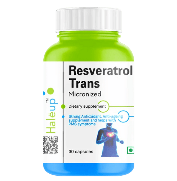 Resveratrol Trans-Micronized Capsules – 500 mg, 30 Count | Powerful Antioxidant from Japanese Knotwood - Haleup