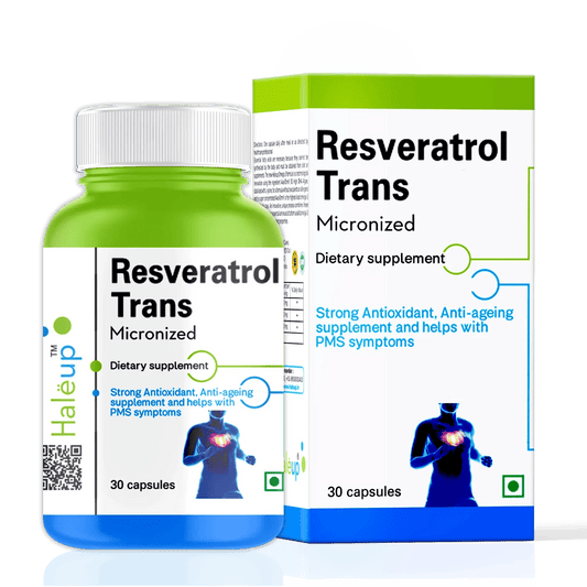 Resveratrol Trans-Micronized Capsules – 500 mg, 30 Count | Powerful Antioxidant from Japanese Knotwood - Haleup