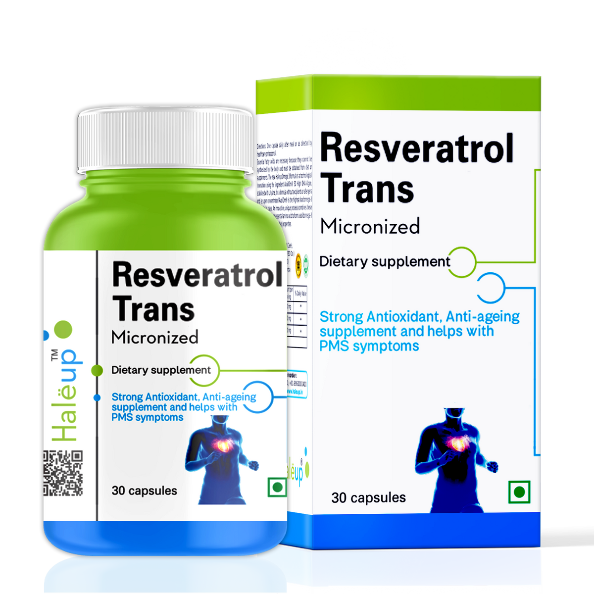 Resveratrol Trans-Micronized Capsules – 500 mg, 30 Count | Powerful Antioxidant from Japanese Knotwood