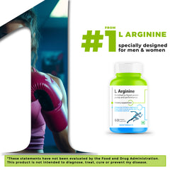 L-Arginine 60 Capsules - Boost Muscle Pump, Endurance & Stamina Daily