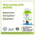Max Strength Biotin 4000mg - Ultimate Hair Growth & Skin Glow Supplement | High Potency European Biotin by Royal DSM N.V - Haleup