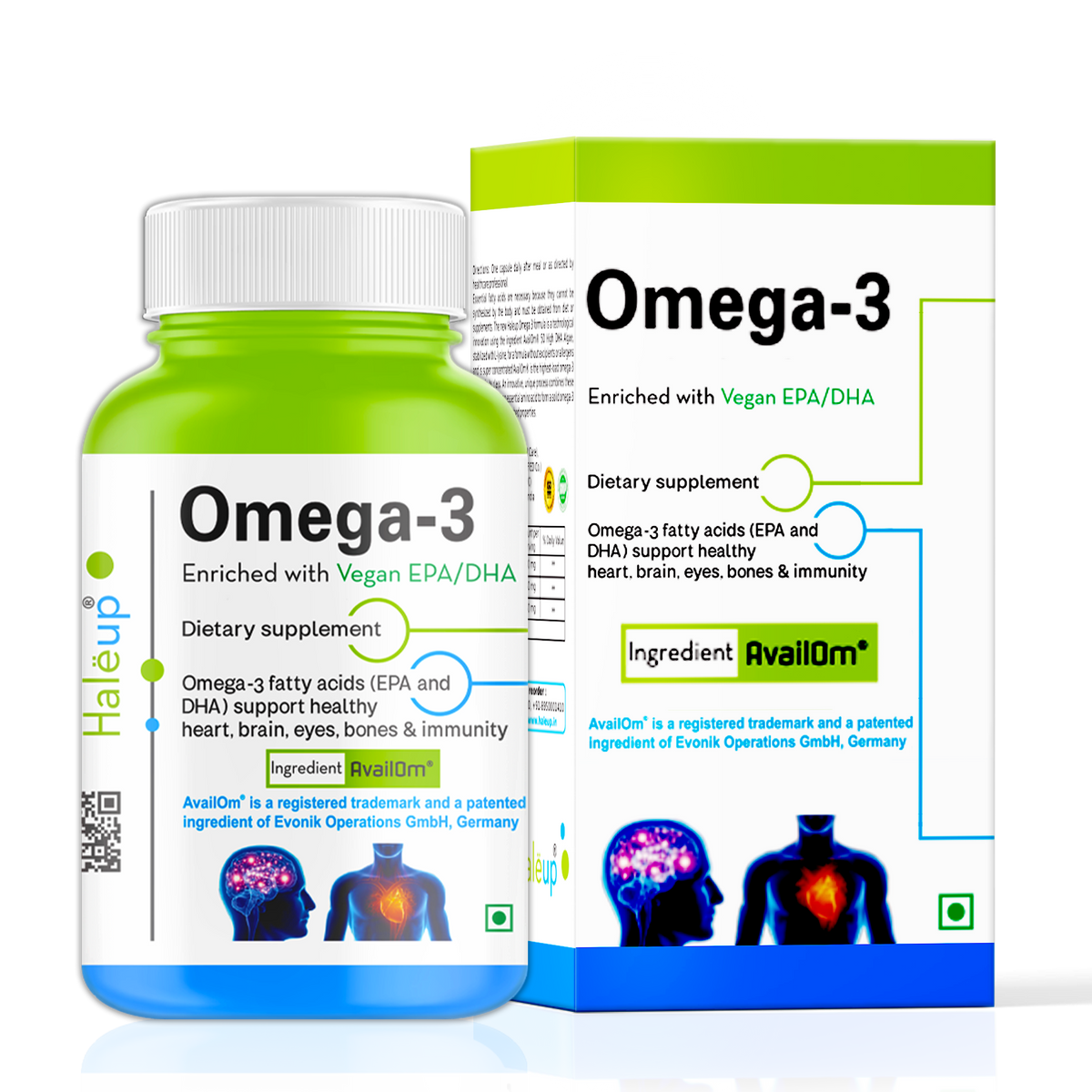 Vegan Omega 3 | 500 mg DHA & EPA | Healthy Heart, Brain & Immunity Support