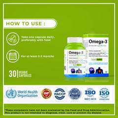 Vegan Omega 3 | 500 mg DHA & EPA | Healthy Heart, Brain & Immunity Support