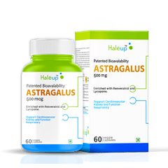 Astragalus 500mg with Patented Bioavailability | Enriched with Resveratrol & Lycopene | Supports Cardiovascular, Kidney & Respiratory Health | 60 Veggie Capsules