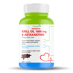 Antarctic Krill Oil 1000mg with Astaxanthin for Heart & Joint Health - 60 softgels