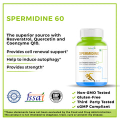 99% Spermidine 50 mg Trihydrochloride with Resveratrol: Advanced Formula for Healthy Aging and Wellness (60 Capsules)